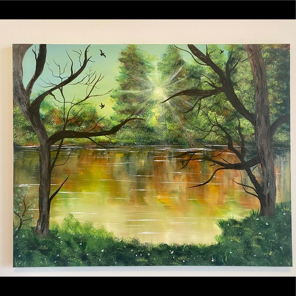 Summer landscape forest painting - Picture 2 of 4